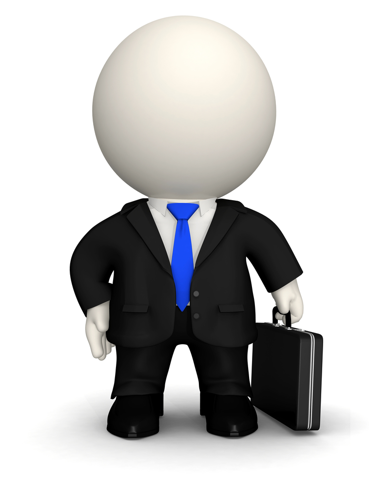 3D Business man - isolated over a white background